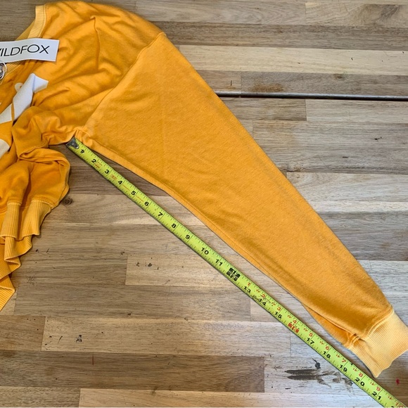 NWT Wildfox “Let’s Twist” Egg Yolk Yellow Graphic Sweatshirt M - Picture 8 of 9